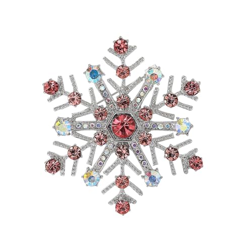 Elegante Legierung Schneeflockenbrosche Strassverzierung Winterurlaub Corsage Schmuck Geschenk Für Frauen Model Leichtes Schneeflockennadel Formelle Verschleiß von Psdndeww