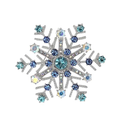Elegante Legierung Schneeflockenbrosche Strassverzierung Winterurlaub Corsage Schmuck Geschenk Für Frauen Model Leichtes Schneeflockennadel Formelle Verschleiß von Psdndeww
