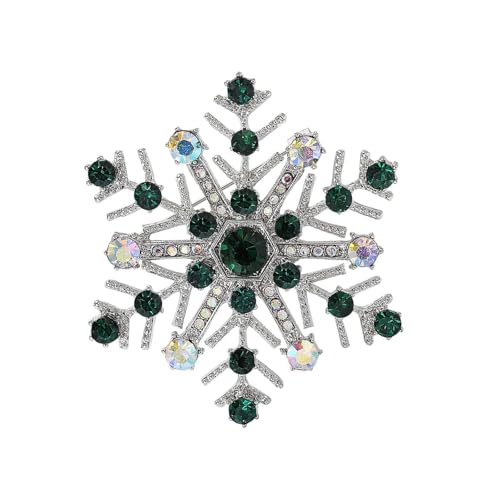 Elegante Legierung Schneeflockenbrosche Strassverzierung Winterurlaub Corsage Schmuck Geschenk Für Frauen Model Leichtes Schneeflockennadel Formelle Verschleiß von Psdndeww