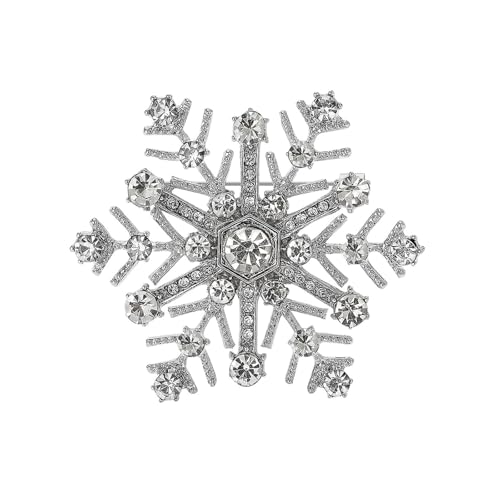 Elegante Legierung Schneeflockenbrosche Strassverzierung Winterurlaub Corsage Schmuck Geschenk Für Frauen Model Leichtes Schneeflockennadel Formelle Verschleiß von Psdndeww