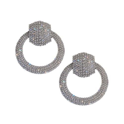Elegante Runde Ohrringe Mit Eleganten Kristallen Tragbarem Zubehör Zur Verbesserung Ihres Ausdrucks Eines Jeden Anlass von Psdndeww