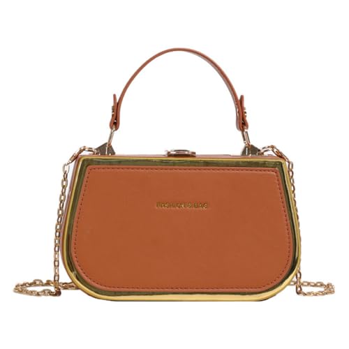 Frauen Kette Handtasche Einfache Umhängetasche PU Leder Pendeln Mode Crossbod von Psdndeww