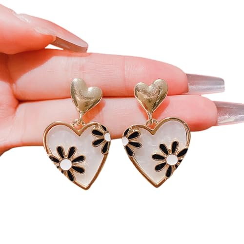 Gänseblümchen Herzstollen Ohrringe Allergie Resistent Kirsite Leichtes Modeschmuck Geschenk Für Frauen Elegante Zinklegungsohrringe Gänseblümchen Herzstollen Ohrringe Allergie Resistent Kirsite Leichtes Modeschmuck Geschenk Für Frauen Elegante Zinklegungsohrringe von Psdndeww