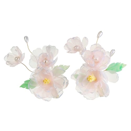 Haarnadeln in Blumenform, chinesische Pfingstrosen, Hochzeits-Haarspange für Damen, Pferdeschwanz, 2 Stück von Psdndeww