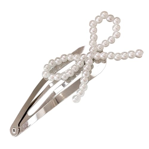 Haarspange mit Perlen und Metallschleife und auffälligen Haarnadeln, einfach zu tragen, für Damen und Mädchen von Psdndeww