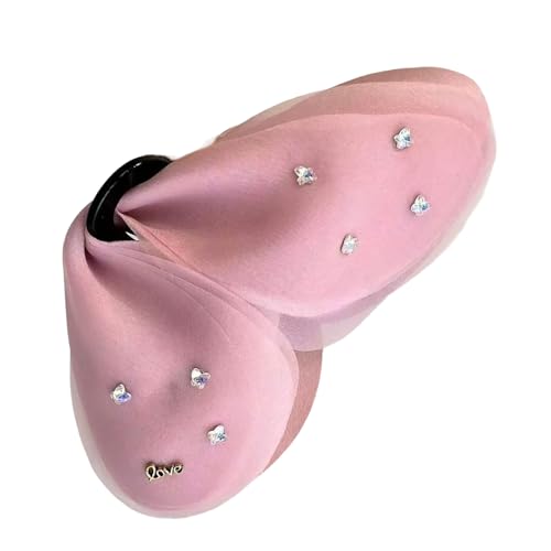 Haarspange mit durchsichtigen Schleifen für Damen, modischer Haarschmuck, sicherer Halt, mehrere Farben erhältlich, praktische Haarspangen mit Netzschleifen von Psdndeww