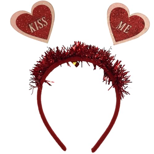 Herzförmiges Stirnband für Damen und Mädchen, Haarband für Bankett, Haarreifen, Lametta-Dekor, Haarband für Valentinstag, Stirnband Herzförmiges Stirnband für Damen und Mädchen, Haarband für Bankett, Haarreifen, Lametta-Dekor, Haarband für Valentinstag, Stirnband von Psdndeww