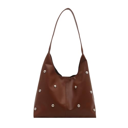Hoboes Taschen Für Frauen Mädchen Leder Schulter Handtasche Stilvolle Haltertaschen Punk Nieten Clutches Toted Geldbörsen Hoboes Toted Handtaschen Für Frauen von Psdndeww