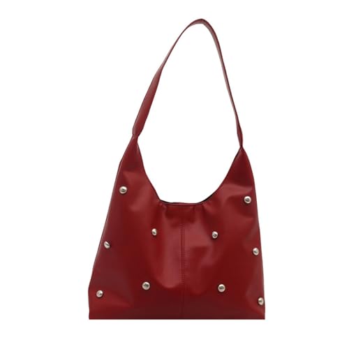 Hoboes Taschen Für Frauen Mädchen Leder Schulter Handtasche Stilvolle Haltertaschen Punk Nieten Clutches Toted Geldbörsen Hoboes Toted Handtaschen Für Frauen von Psdndeww