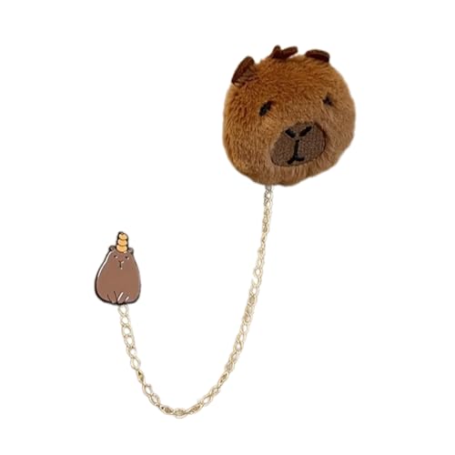 Kapibara Cartoon Brosche Legierung Material Tierabzeichen Cartoon Paar Pin-Capibala Anstecknadel Revers Zubehör von Psdndeww