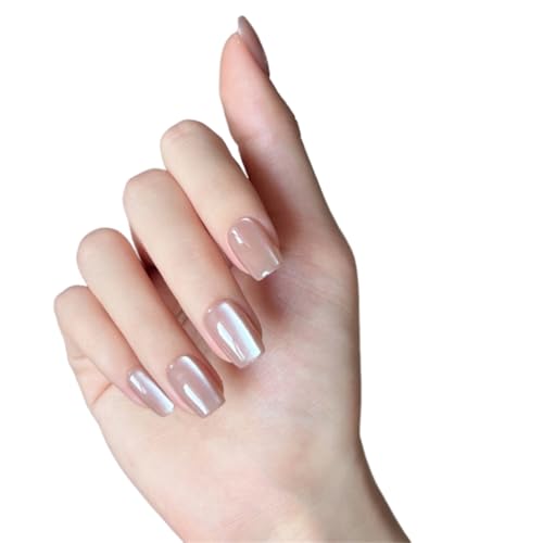 Künstliche Fingernägel, Katzenauge, Champagner, französische Spitze, abnehmbar, zum Aufdrücken, für Frauen Künstliche Fingernägel, Katzenauge, Champagner, französische Spitze, abnehmbar, zum Aufdrücken, für Frauen von Psdndeww