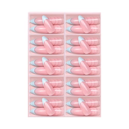 Künstliche Nägel, Mandel, volle Abdeckung, zum Aufkleben, französische Spitze, künstliche Nägel, zum Aufdrücken, für Damen, 120 Stück Künstliche Nägel, Mandel, volle Abdeckung, zum Aufkleben, französische Spitze, künstliche Nägel, zum Aufdrücken, für Damen, 120 Stück von Psdndeww