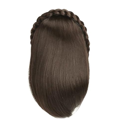 Mädchen Stirnband Mit Haarverlängerungen Schulterlange Lässiges Haar Reifen Gerade Haarextensionen 12 Zoll Lang von Psdndeww