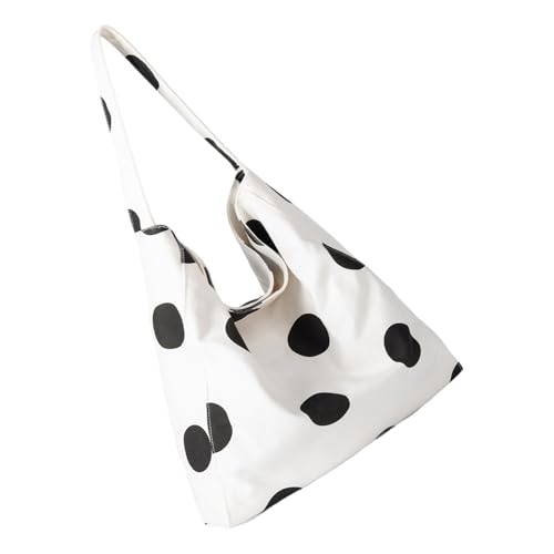 Mode Punktdesign Achselgrundstück Geräumige Leinwandtasche Leichte Schultertasche Für Tägliche Büro Essentielle Geräumigkeitsbeutel Für Profis von Psdndeww