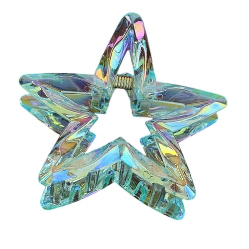 Moderne Haarspange mit Sternen, Perlmutt-Haarspange, Acryl, für den täglichen Gebrauch, besondere Anlässe, ausgehöhlter Stern von Psdndeww