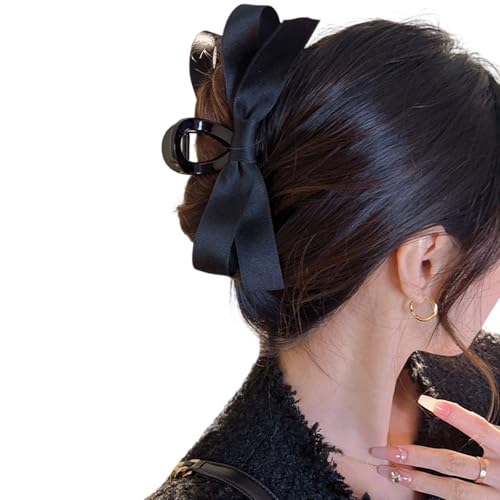 Modische Haarklammer mit Schleifen, sichere Federklemme, Haarschmuck für Workout, Büro oder Freizeitausflüge, Dutt-Clip von Psdndeww