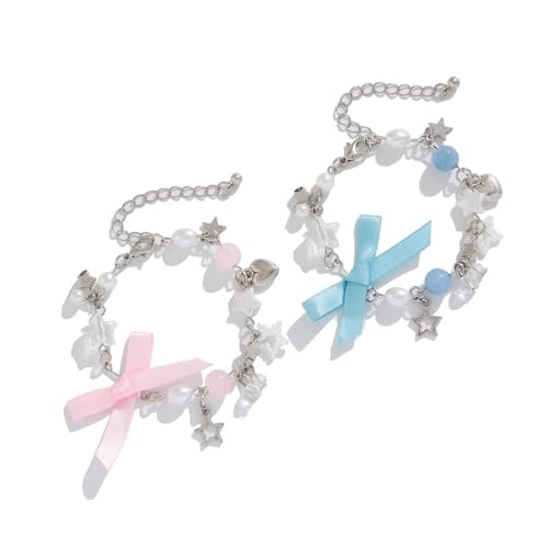 Modisches Quasten-Armband mit Schleife und Kunstperlendetails für elegante Mädchen von Psdndeww