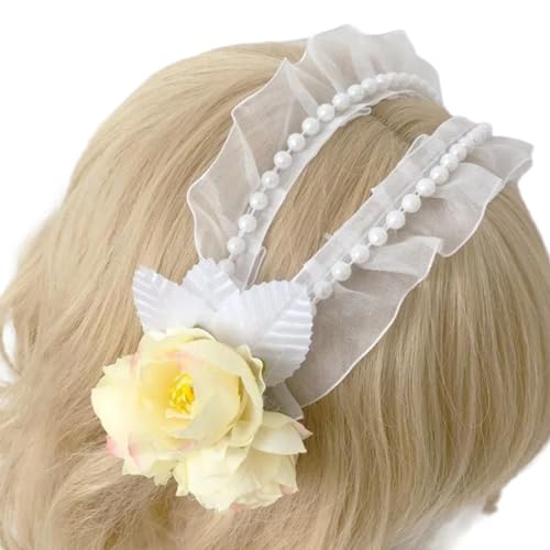 Modisches Spitzen-Blumen-Stirnband und handgefertigtes Haarband, weich und bequem, für viele Anlässe Modisches Spitzen-Blumen-Stirnband und handgefertigtes Haarband, weich und bequem, für viele Anlässe von Psdndeww