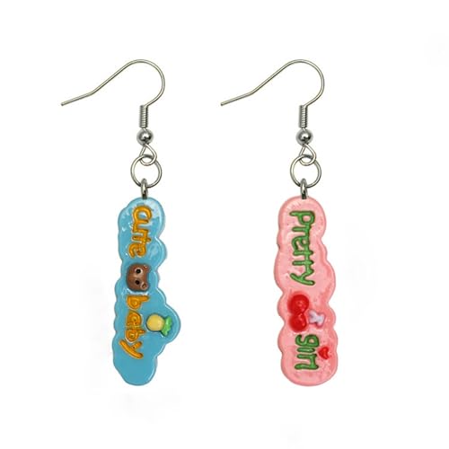 Niedliche Drop Ohrringe Eardrop Stilvoller Ohrhörer Schmuck Set Buntes Harzharzmaterial Für Tägliche Niedliche Drop Ohrringe Geeignet von Psdndeww