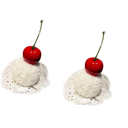 Niedliche Haarspange mit Obstkuchen-Design, sanfter Halt, für langes Haar, tägliche Ausflüge, besondere Anlässe, praktische Polyester-Metall-Haarnadel von Psdndeww