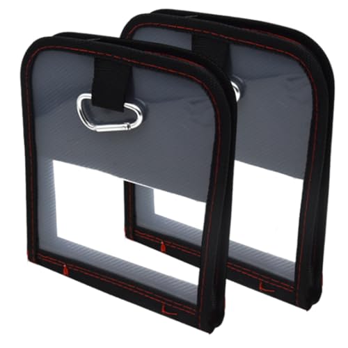 Psdndeww 2 tragbare Tintenfisch-Jig-Tasche mit Reißverschlüssen, Angelköder, Aufbewahrungskoffer, wasserdicht, Holz, Garnelenetui, Squid Jigs Organizer von Psdndeww