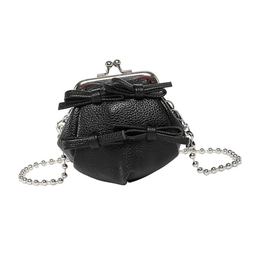 Psdndeww 2025 Trendy Small Crossbody Bag Für Frauen PU Leder Umhängetaschen Kompakte Lippenstift Geldbeutel Mit Metallkettengurt Praktische PU Leder Umhängetasche von Psdndeww