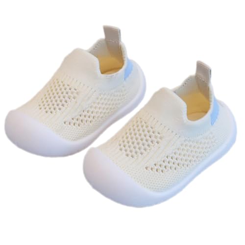 Psdndeww Atmungsaktive Mesh-Baby-Wanderschuhe mit weichem 5 mm und flexiblem Design für frühe Spaziergänger, Kleinkindschuhe mit elastischem Knöchel, Beige, G von Psdndeww