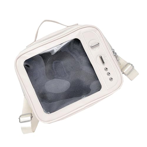 Psdndeww Clear Crossbody Bag Pin Display Rucksack Schöne Itabag Retro Fernseher Umhängetasche Casual Botener Frauen Schöne Itabag Retro Fernseher Schulter Rucksack Crossbody von Psdndeww