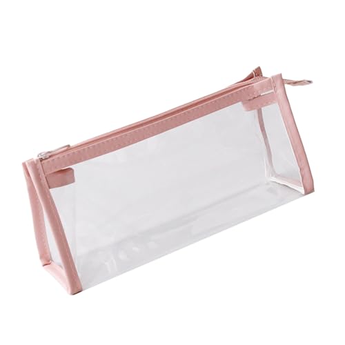Psdndeww Einfache Stiftbeutel Klare Bleistiftkoffer Bleistiftbeutel Praktische Taschen Make Up Ästhetik Stiftschule Schullieferungen Praktische Große Kapazität Klare Ästhetik von Psdndeww