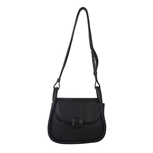Psdndeww Einfache Umhängetasche Für Frauen PU Leder Crossbody Weibliche Achselmädchen Messenger Kleine Unterarm Simple Small Crossbody Für Frauen Feste Farbe Schulter PU Leder Handtasche von Psdndeww