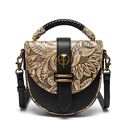 Psdndeww Exquisite Crossbody Bag Cowide Phone Geprägte Schulterverstellbare Handtasche Für Abendliche Party Reisen Strand Umhängetasche von Psdndeww