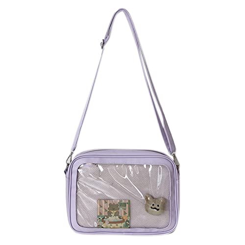 Psdndeww Frauen Transparente PVC Süße Tasche Crossbody Umhängetaschen Japanische Stil Geldbörse Für Arbeitsgeschäftsreise PVC Crossbody Tasche von Psdndeww
