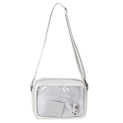 Psdndeww Frauen Transparente PVC Süße Tasche Crossbody Umhängetaschen Japanische Stil Geldbörse Für Arbeitsgeschäftsreise PVC Crossbody Tasche von Psdndeww