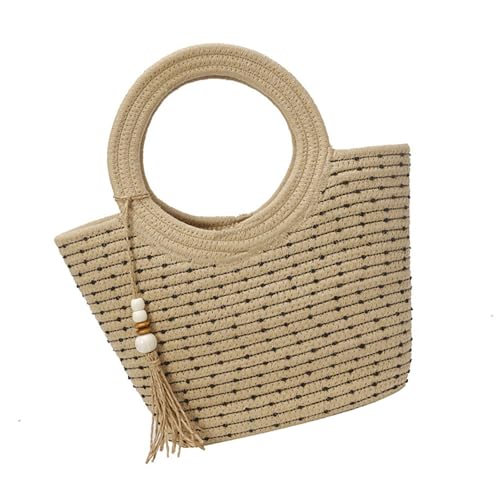 Psdndeww Großer Gewebter Strohstrandtasche Für Frauen Urlaub Leichte Praktische Carryall Handtasche Geldbeutel Für Urlaubsfreundliche Stroh Umhängetasche von Psdndeww