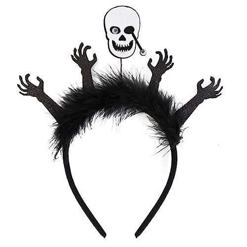 Psdndeww Gruseliges Halloween-Haarband, Halloween-Haarschmuck, Halloween-Haarspangen mit Fledermaus-Hexen- und Spinnen-Designs von Psdndeww