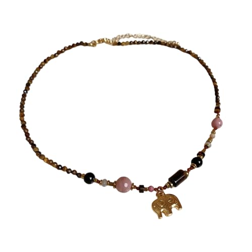 Psdndeww Halskette aus Edelstahl mit Sonnenanhänger aus Naturstein, einzigartige Schlüsselbeinkette, Schmuck widersteht täglichem Tragen und bei Nacht, フリーサイズ, Wie in der Beschreibung beschrieben von Psdndeww