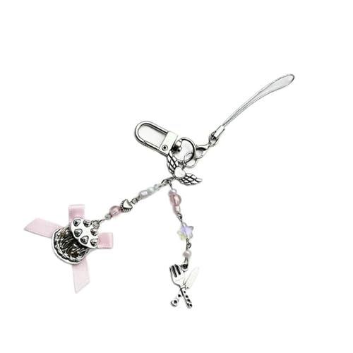 Psdndeww Handgefertigter Erdbeerkuchen Smartphone Hanging Charme Einzigartiger Harzschlüsselkette Für Taschen Fashion Telefon Gurt Frauen Taschen Charm Mode Telefon Schmuck Schmuck von Psdndeww