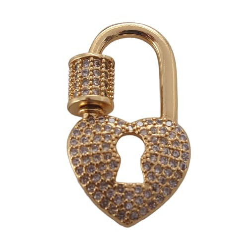 Psdndeww] Herz Anhänger Schraube Sicherheitsverschluss Punk Schmuck Make-up Zubehör Schmuck Anhänger Textur Metall geeignet für Frauen Männer von Psdndeww