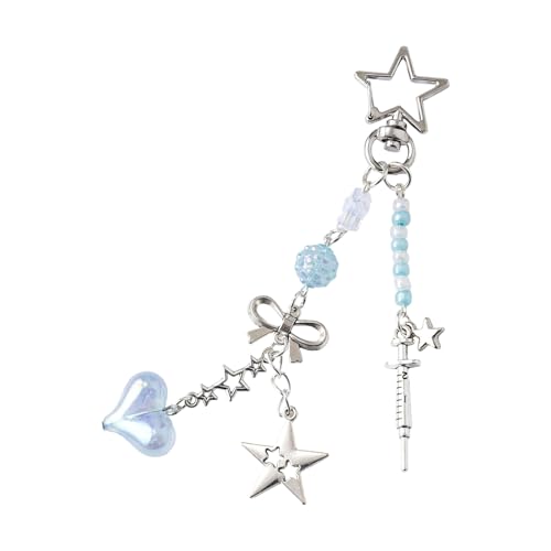 Psdndeww Kreativer Delphinbogen Keychain Heart Keyring Mode Accessoire Bag Anhänger Für Frauenautoschlüsselhalter Multi Purpose Retro Bag Anhänger von Psdndeww