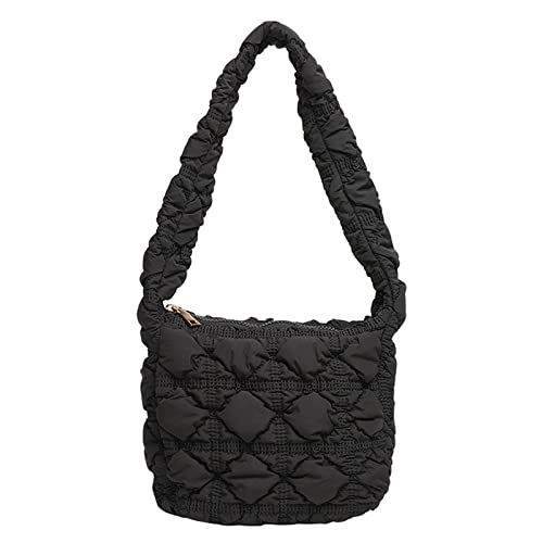 Psdndeww Lässige Nylon Gestepte Frauen Umhängetaschen Lady Handtaschen Unterarmtasche Kleine Wintertasche Mit Reißverschluss von Psdndeww