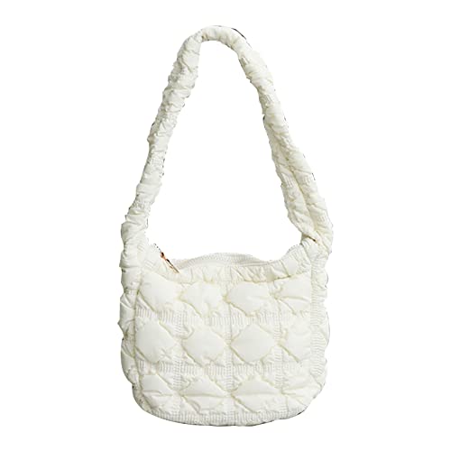 Psdndeww Lässige Nylon Gestepte Frauen Umhängetaschen Lady Handtaschen Unterarmtasche Kleine Wintertasche Mit Reißverschluss von Psdndeww