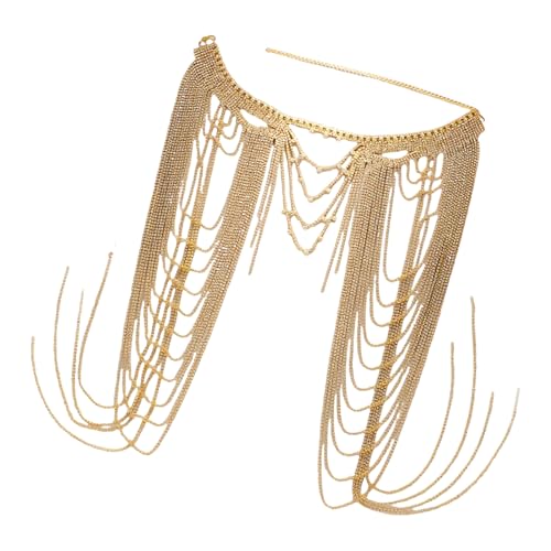 Psdndeww Leichte Legierungs Kristall Schulterschmuck Verstellbare Stilvolle Körperkette Perfekt Für Tänze Und Formelle Anlässe Eleganter Hochzeitsschulterschmuck Für Frauen von Psdndeww