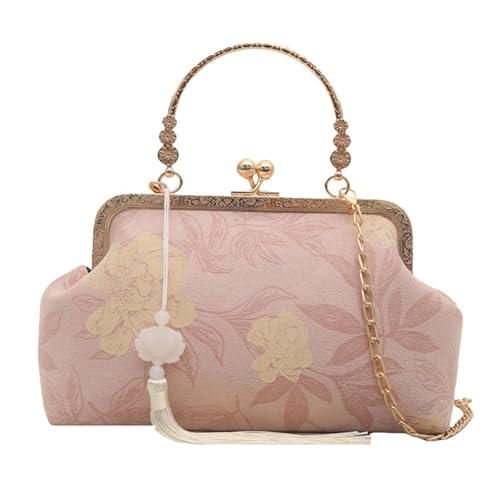 Psdndeww Luxuriöse Kette Cheongsam Bag Elegante Chinesische Stile Schulter Auffällige Handtasche Stickerei Abendparty Geldbeutel Gestickt Qipao von Psdndeww