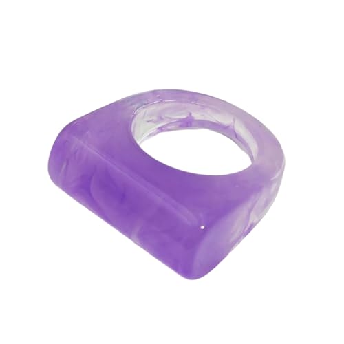Psdndeww Mode Geometrische Harzringe Trendy Accessoire Für Frauen Und Männer Mit Mehreren Farbzusatzstilen Stilvolle Mehrfarbharzringe von Psdndeww