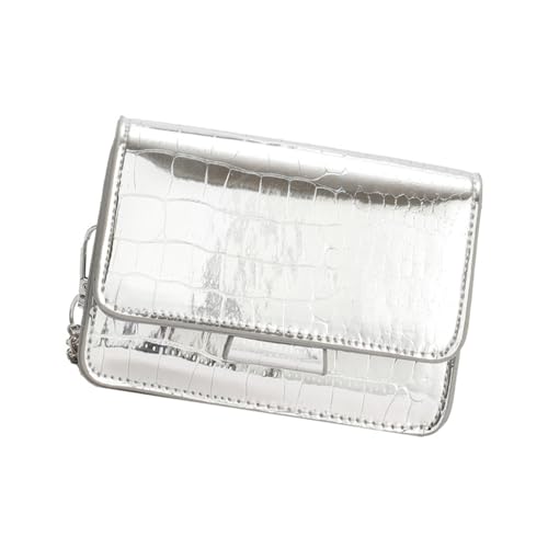 Psdndeww Mode Kleine Crossbody Taschen PU Leder Satchel Glossy Umhängetasche Mit Kettenriemen Für Frauen Und Mädchen Leichte Crossbody Geldbörse von Psdndeww
