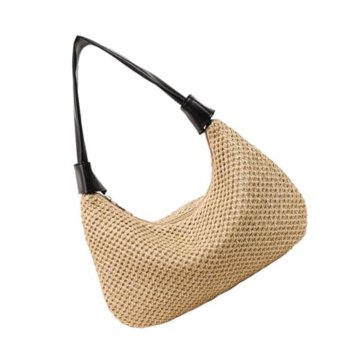 Psdndeww Mode Strohbeutel Mit Farbkontrast Detaillierte Elegante Top Geldbörse Perfekt Für Urlaub Und Einkaufssommer Reisehandtasche von Psdndeww