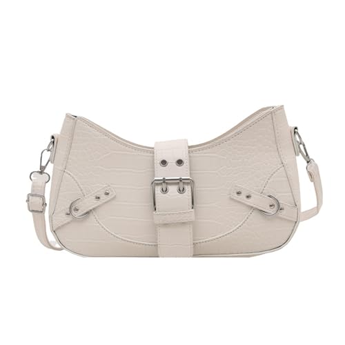 Psdndeww Moderne Crossbody Tasche Mit Metallischen Nieten Weiche PU Leder Praktische Carryall Umhängetaschen Reisen Unterarm Geldbörse Weiches PU Leder Alltag Essential Tasche von Psdndeww