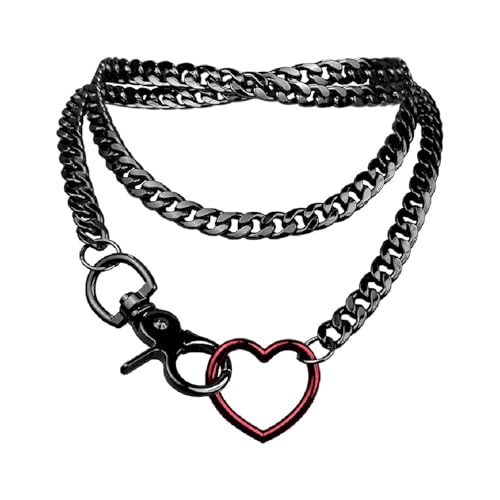 [Psdndeww] Modische kubanische Halskette mit mehrschichtigen kubanischen Gliedern aus Schaumstoff für einen modernen femininen Look von Psdndeww