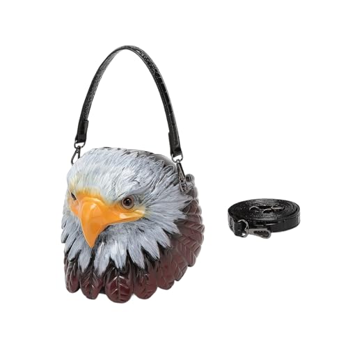 Psdndeww Multifunktionale Unisex-Handtasche mit Eulen-Prägung, PU, geräumiges Fach für Arbeit, Reisen und den täglichen Gebrauch, einzigartiges Design, braun, One Size von Psdndeww