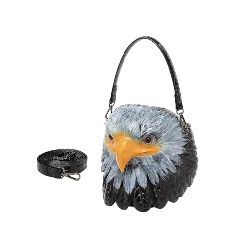 Psdndeww Multifunktionale Unisex-Handtasche mit Eulen-Prägung, PU, geräumiges Fach für Arbeit, Reisen und den täglichen Gebrauch, einzigartiges Design, grau, One Size von Psdndeww